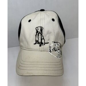 Cremieux Golf Baseball Hat Cap Tan Black‎ Embroidered Dog, Size L/XL